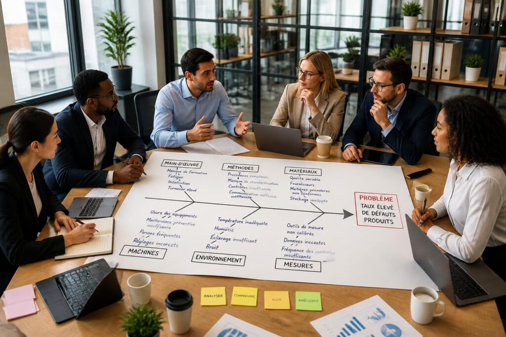 découvrez comment le diagramme d'ishikawa transforme l'analyse des causes en entreprise, en facilitant l'identification et la résolution efficace des problèmes.